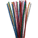 Creativ company chenilledraad sterke kleuren glitter 30cm, 24st.