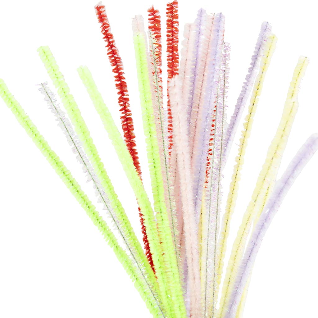 Chenille Draad Pastelkleuren, 24st.
