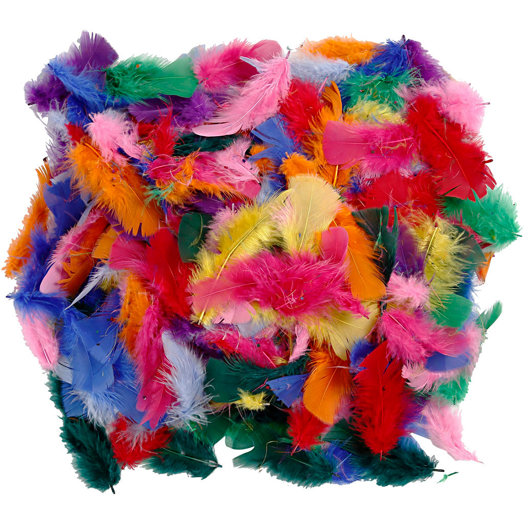 Veren in Diverse Kleuren 7-8cm, 50gr