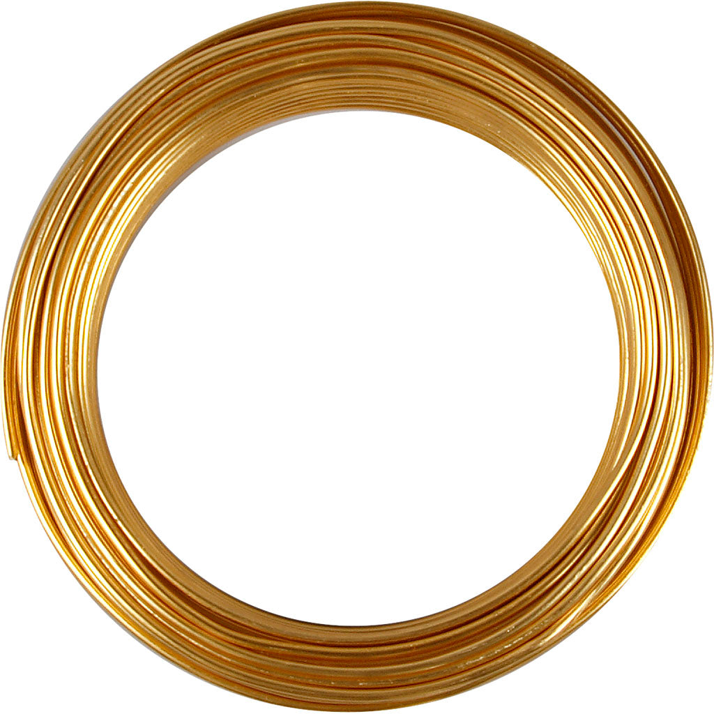 Creativ company alu draad, rond, dikte 3 mm, goud, 29 m 1 rol