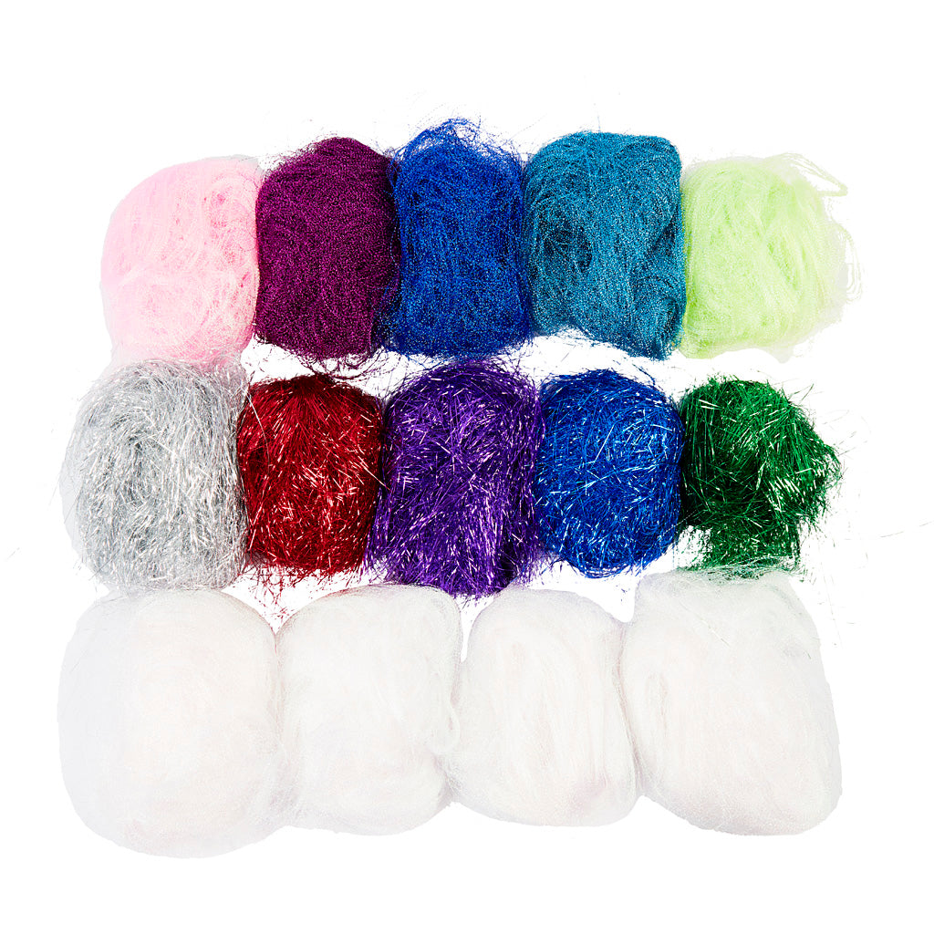 Creativ company plastic fibers, diverse kleuren, 500 gr 1 doos