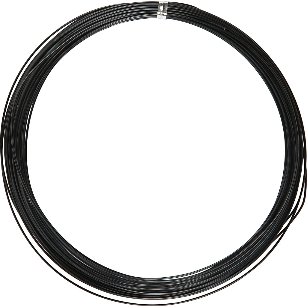 Creativ company alu draad, rond, dikte 1 mm, zwart, 16 m 1 rol