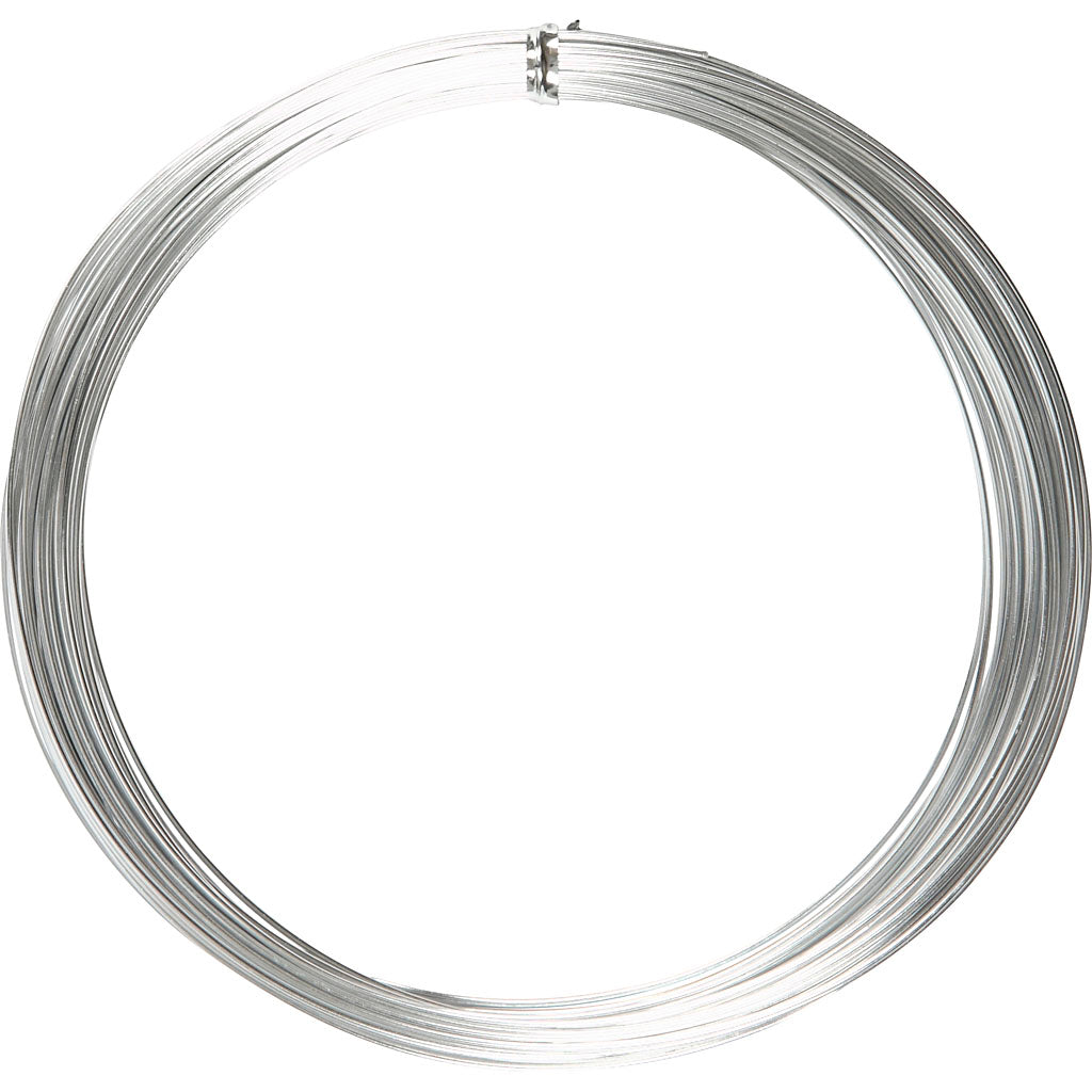 Creativ company alu draad, rond, dikte 1 mm, zilver, 16 m 1 rol