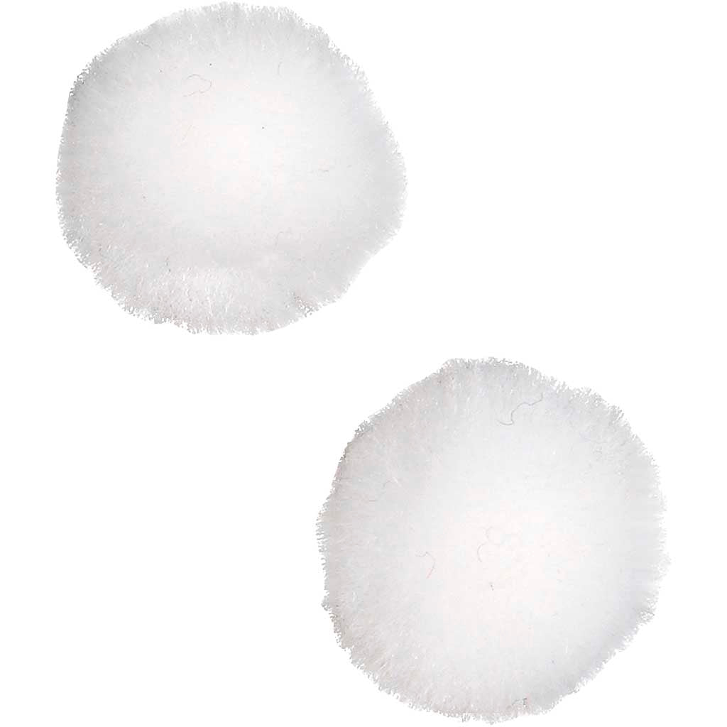 Creativ company pom-poms, d 20 mm, wit, 100 stuk 1 doos