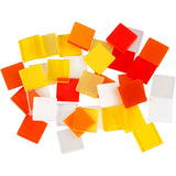 Creativ company mini mozaiek, afm 10x10 mm, dikte 2 mm, rood oranje harmonie, 25 gr 1 doos
