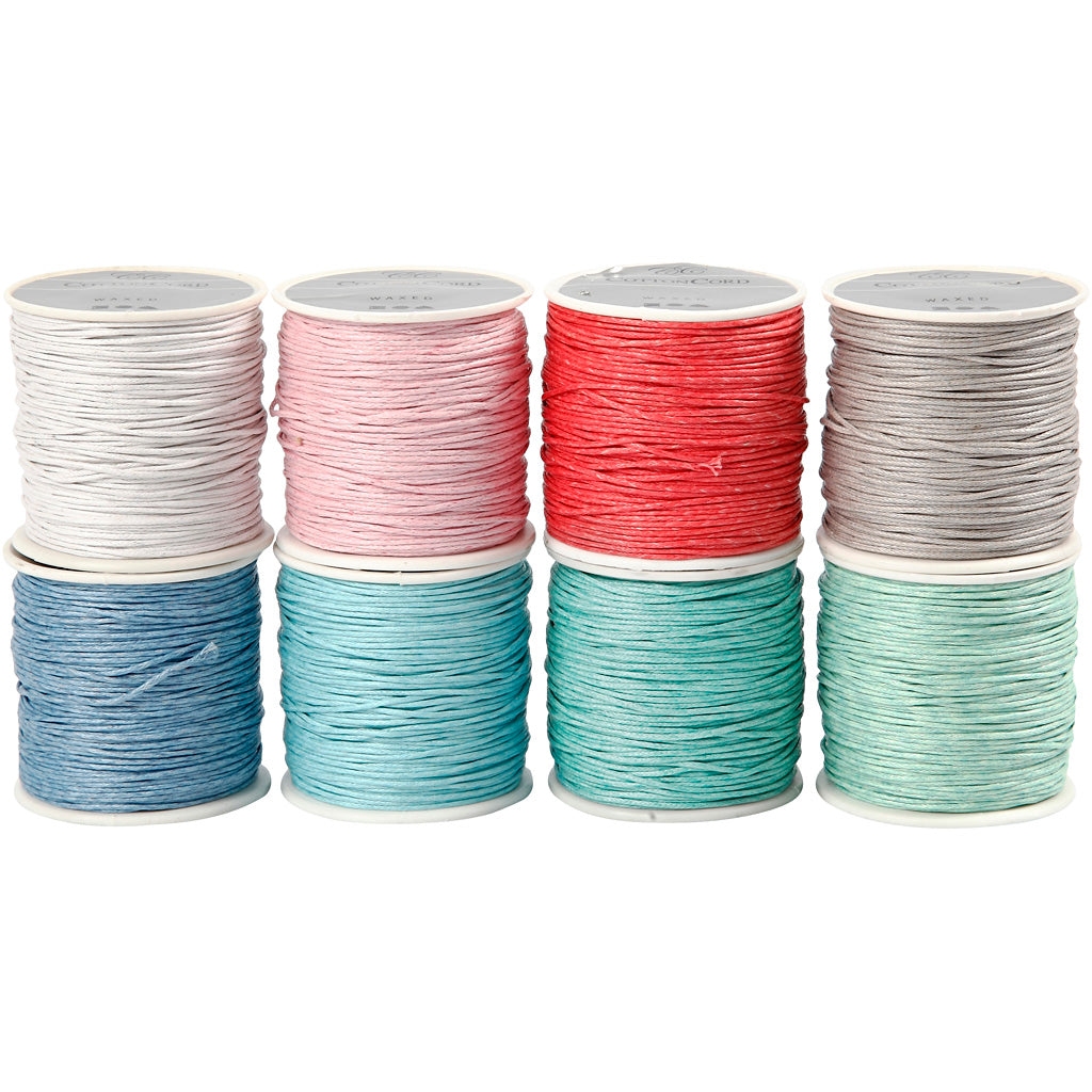 Creativ company katoenkoord, dikte 1 mm, diverse kleuren, 8x40 m 1 doos