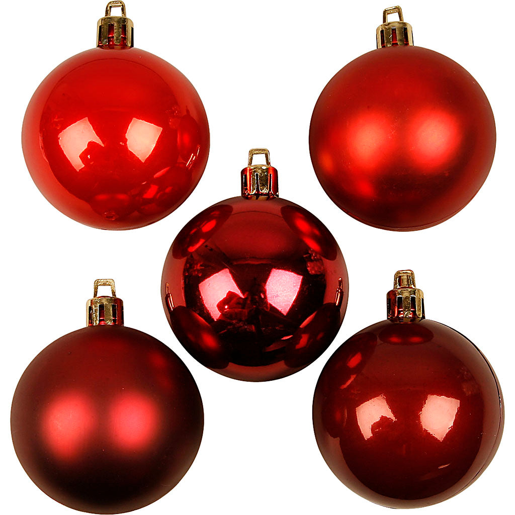Creativ company kerstballen, d 6 cm, rode harmonie, 20 stuk 1 doos
