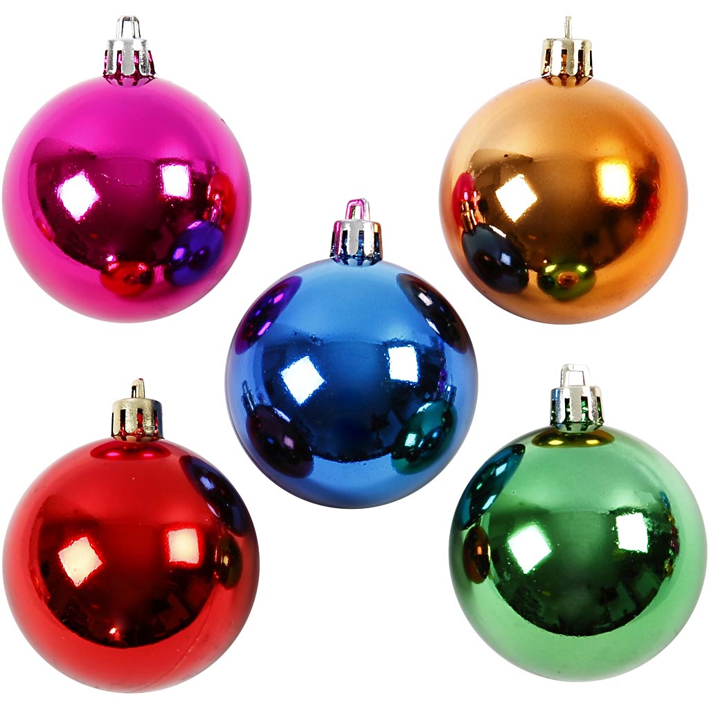 Creativ company kerstballen, d 6 cm, sterke kleuren, 20 stuk 1 doos