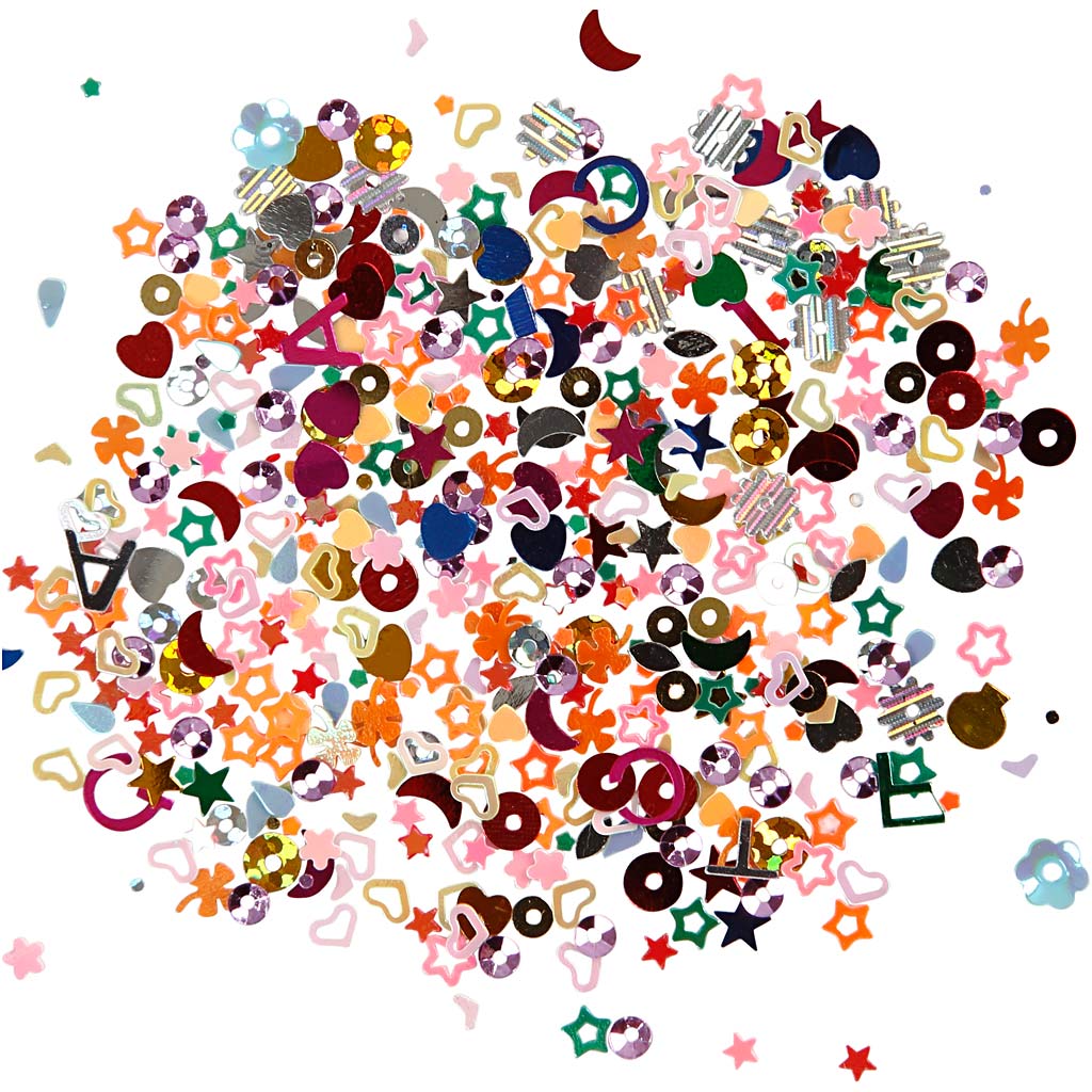 Creativ company multi paillettenmix, afm 2-5 mm, 170 gr 1 doos