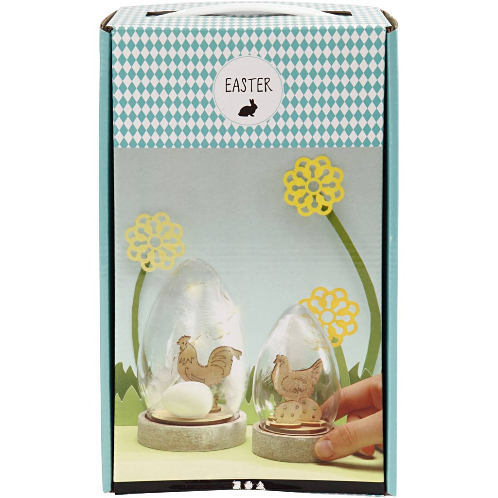 Creativ company stolpen met decoratie, h: 12+15,5 cm, 2 stuk 1 doos