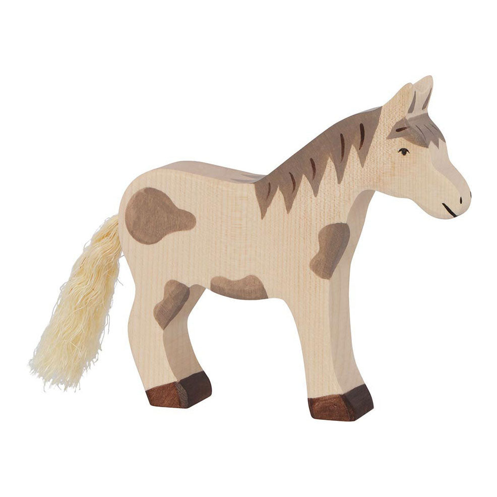 Holztiger houten paard gevlekt