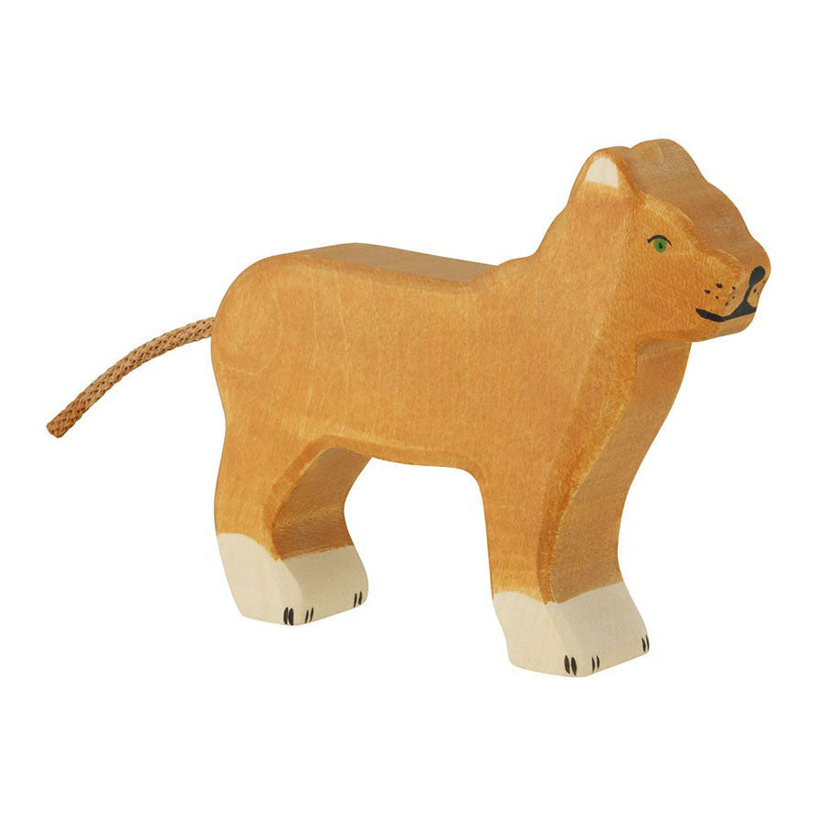 Holztiger houten leeuwin