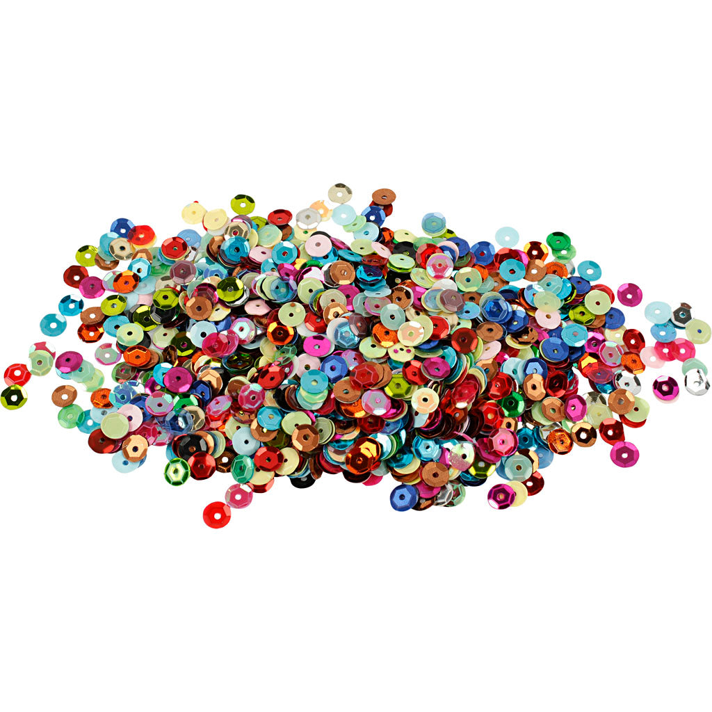 Creativ company pailletten, rond, afm 6 mm, 100 gr 1 doos