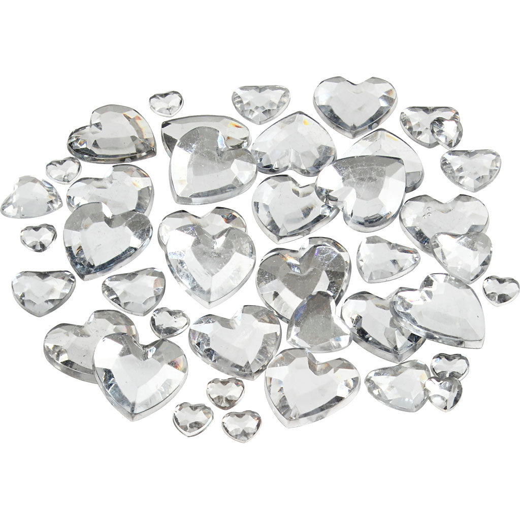 Creativ company strasstenen, afm 6+10+14 mm, zilver, 252 stuk 1 doos