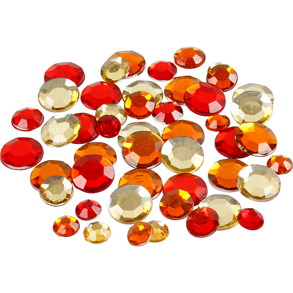 Creativ company strasstenen, rond, afm 6+9+12 mm, rode harmonie, 360 stuk 1 doos