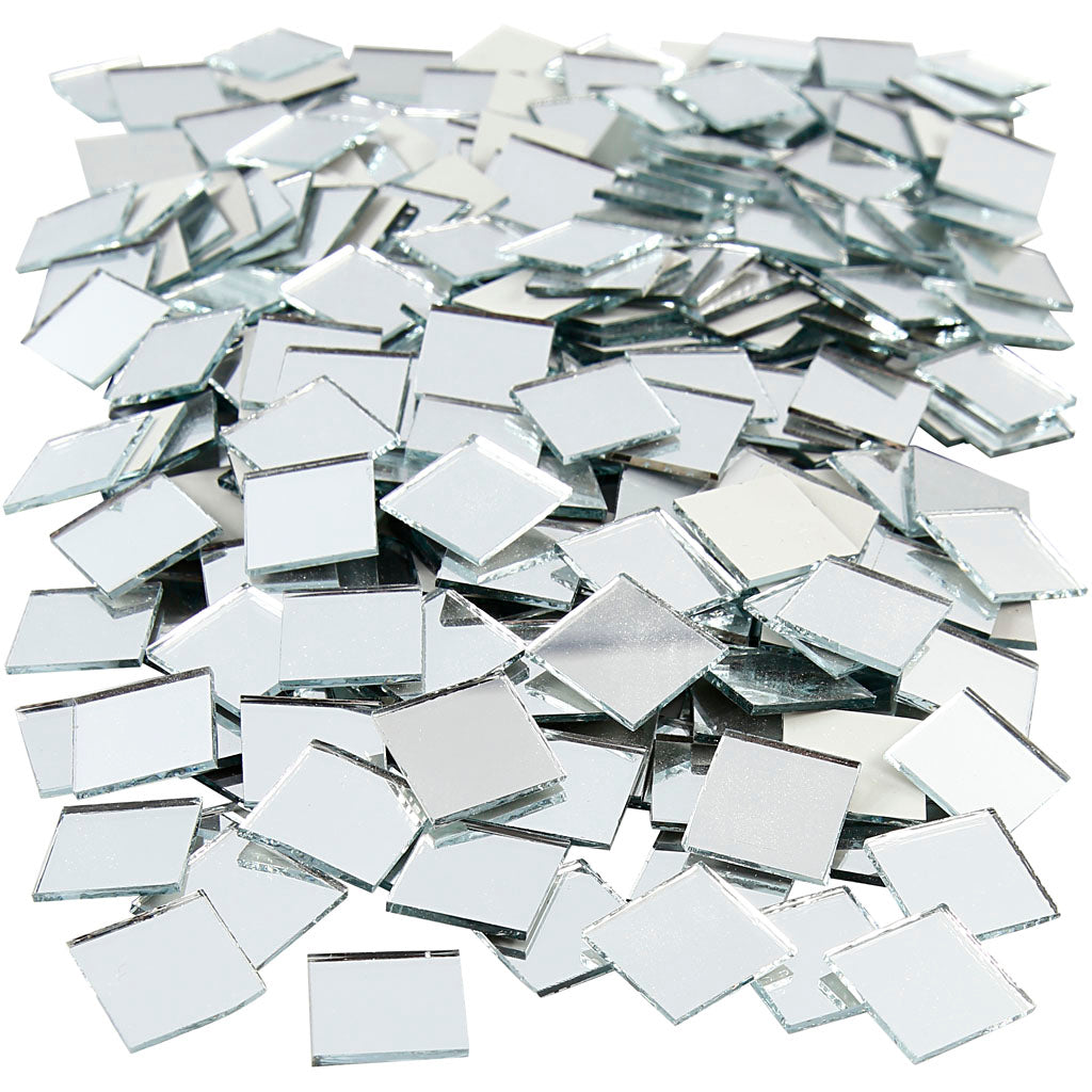 Creativ company spiegel mozaiek tegels, afm 16x16 mm, dikte 1 mm, 500 stuk 1 doos