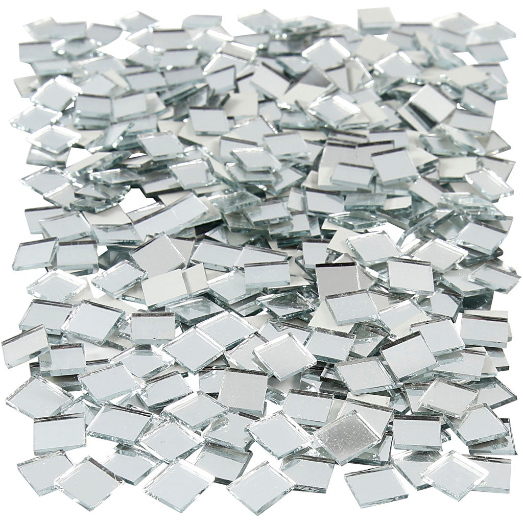 Creativ company spiegel mozaiek tegels, afm 10x10 mm, dikte 2 mm, 500 stuk 1 doos