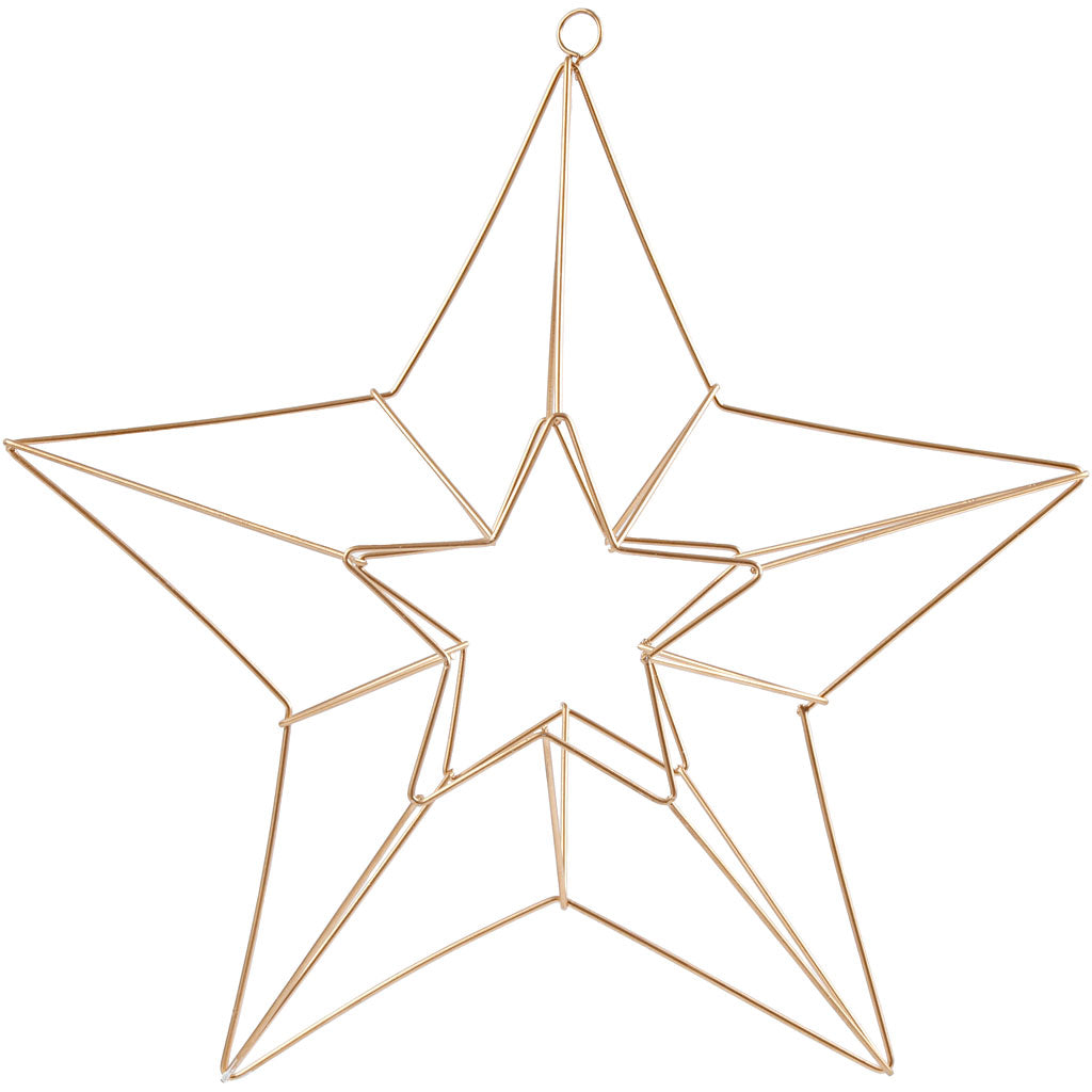 Creativ company hangende bal, ster, afm 34x30 cm, brons, 1 stuk