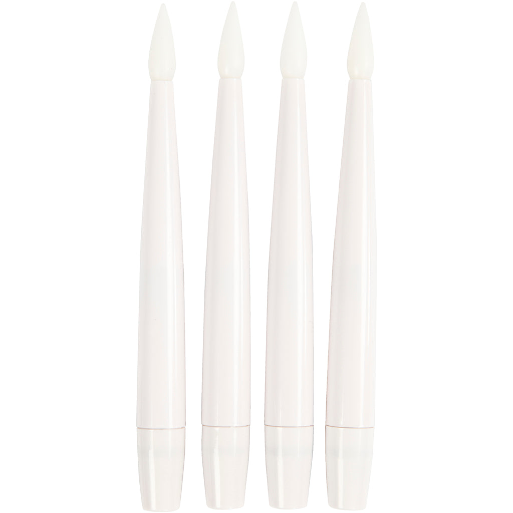 Creativ company led kerstboomlampjes, h: 15,5 cm, d 14 mm, 4 stuk 1 doos