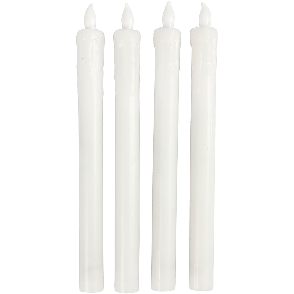 Creativ company led kaarsen, h: 24,5 cm, d 20 mm, 4 stuk 1 doos