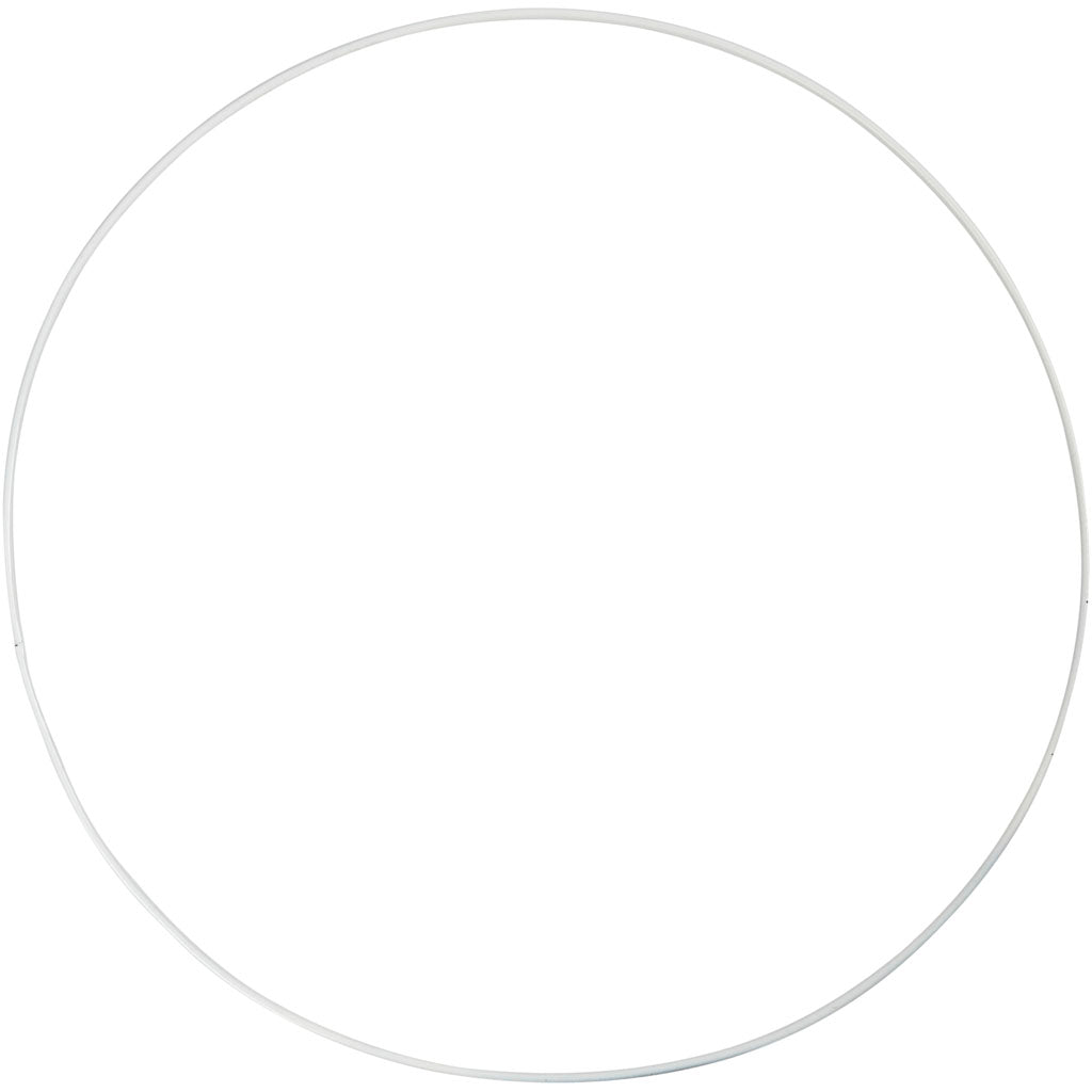 Creativ company metalen draadring, d 30 cm, dikte 3 mm, wit, 5 stuk 1 doos