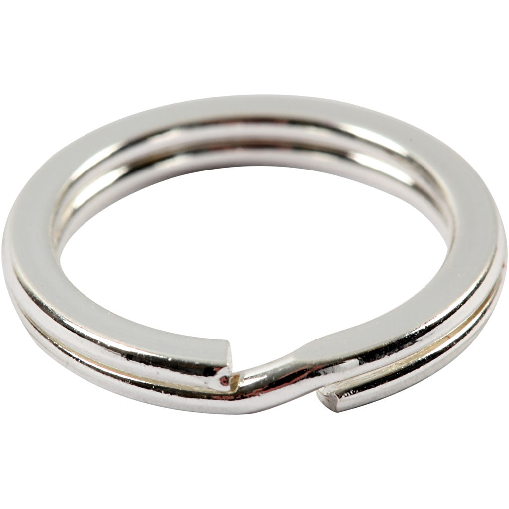 Vivi gade splitring, d 15 mm, verzilverd, 15 stuk 1 doos