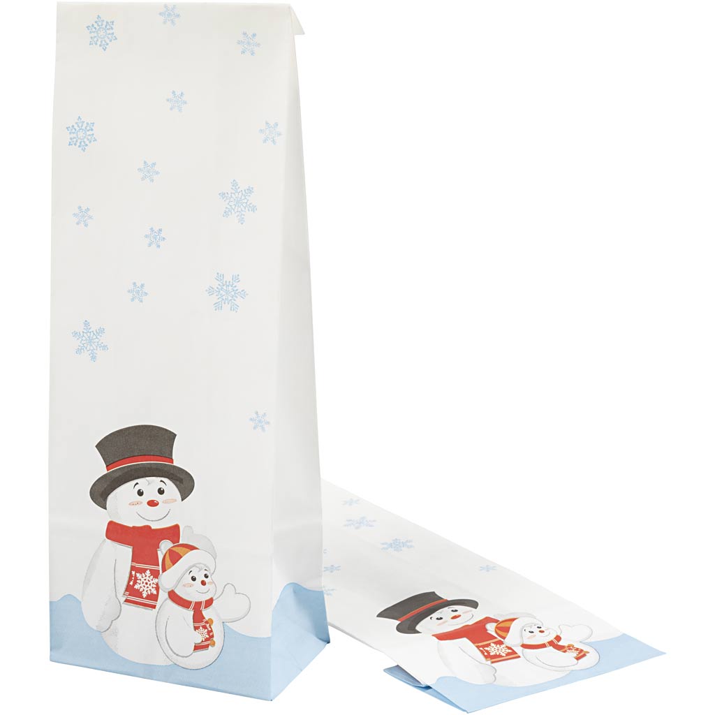 Creativ company zak met motief, kerstmotieven, h: 28 cm, afm 6x10 cm, 60 gr, 100 stuk 1 doos