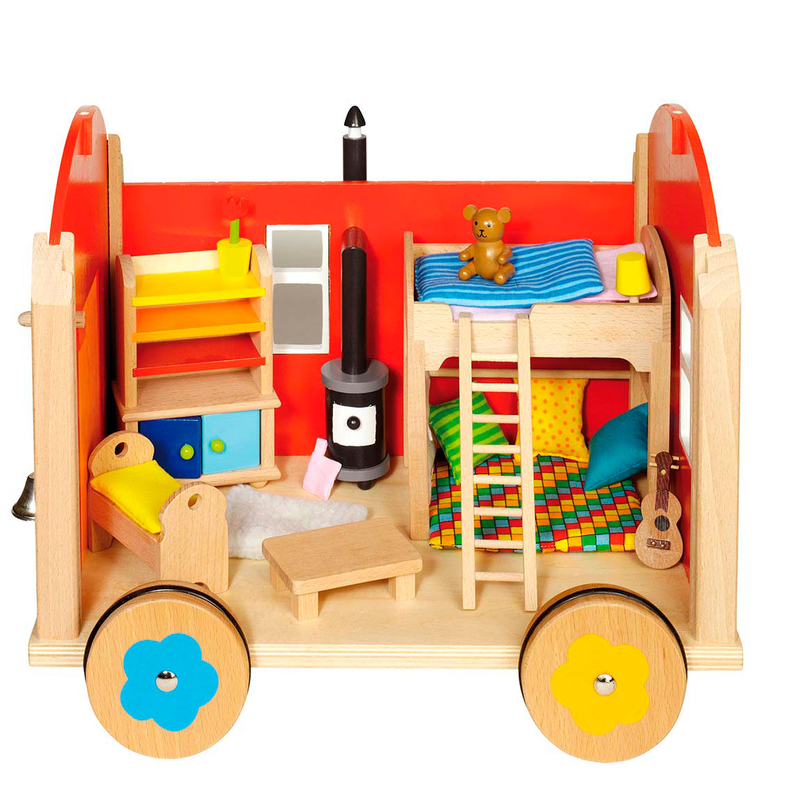 Goki poppenhuis woonwagen