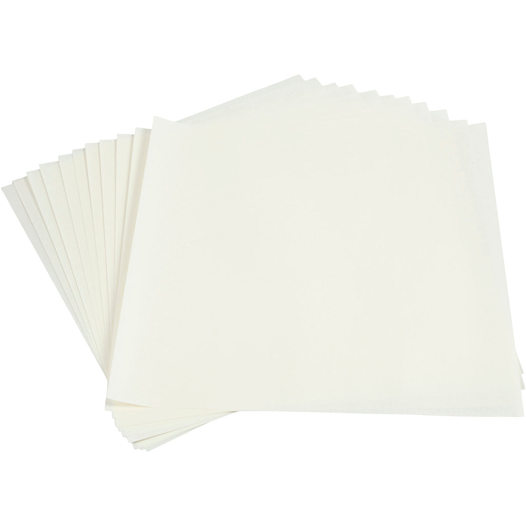 Creativ company lantaarnpapier, vel 30x30 cm, 80 gr, wit, 12 vel 1 doos