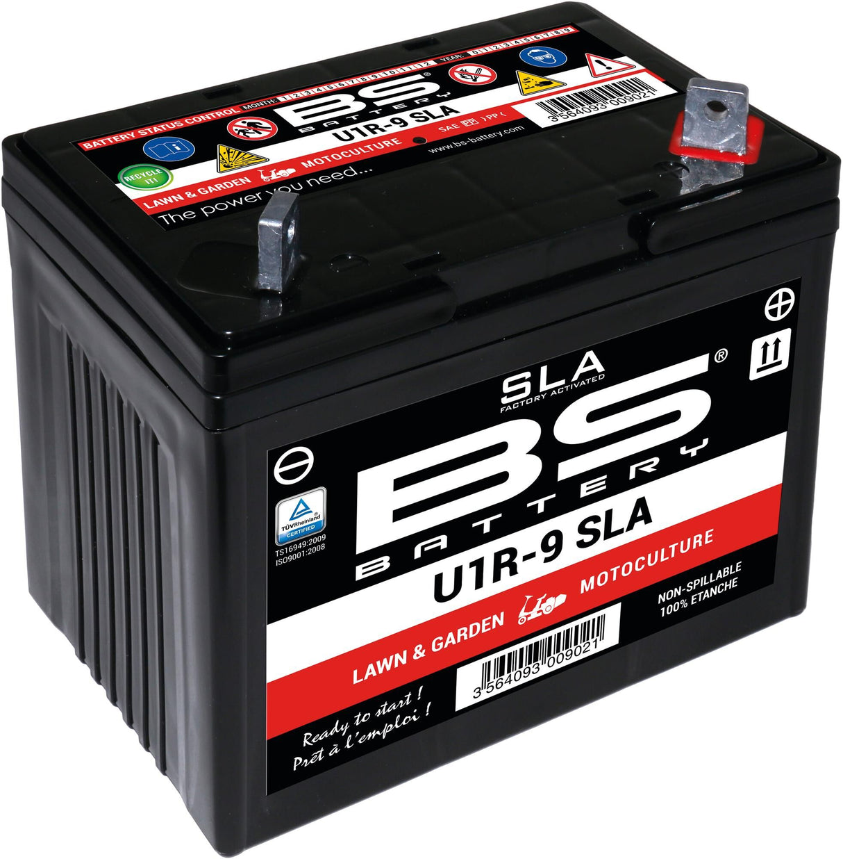 Bs-battery batterij u1-9r battery u1r-9 bs sla garden