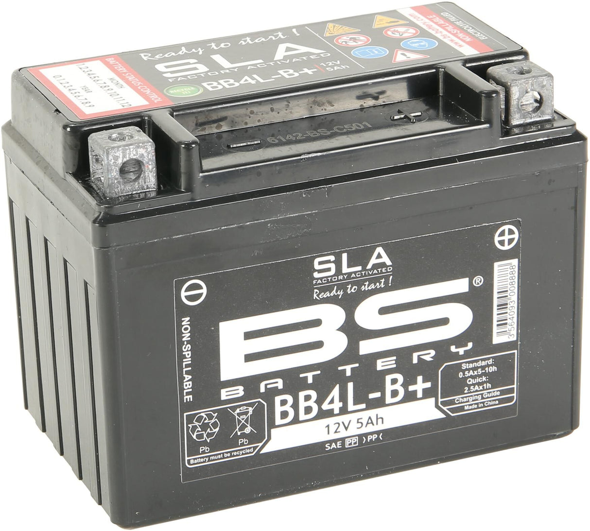 Bs-battery batterij bb4l-b . battery bb4l-b+ 5ah bs sla