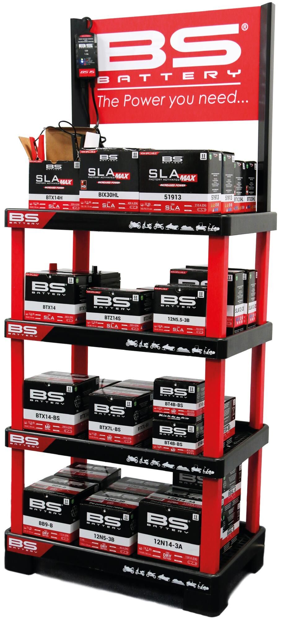 Bs-battery verkoopdisplay sales shelf