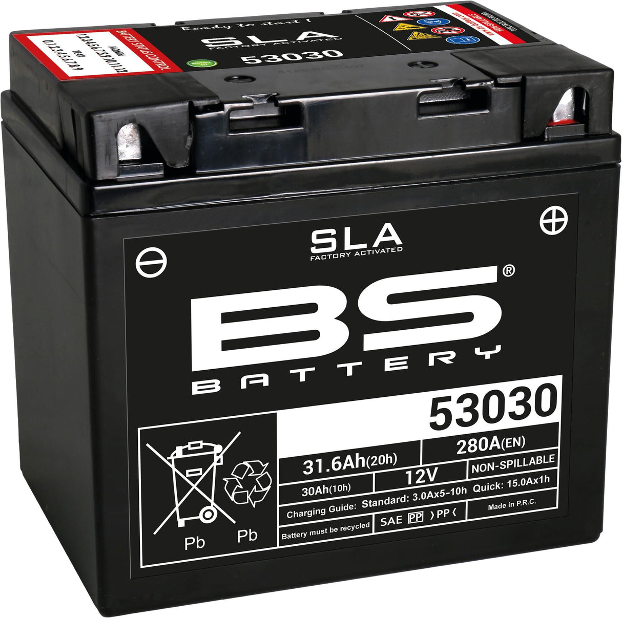 Bs-battery bs-batterij batterij 53030 battery 53030 bs sla