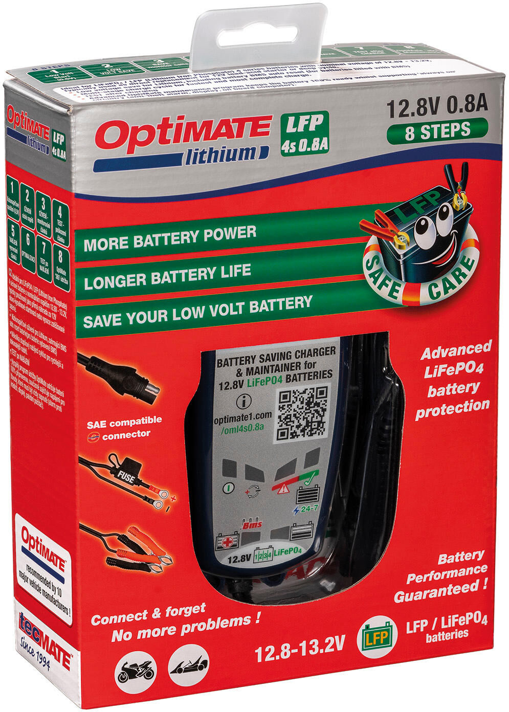 Tecmate acculader optimate lithium 4s 0.8a .