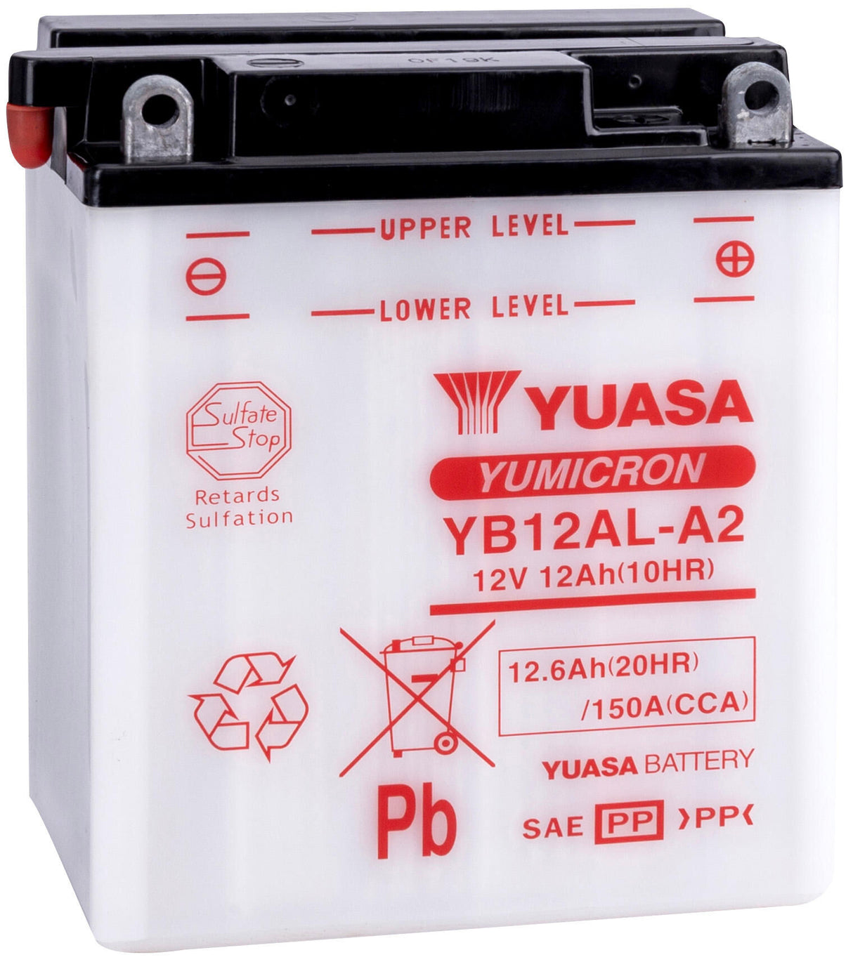 Yuasa batterij yb12al-a2 . battery yb12al-a2 standard without sp