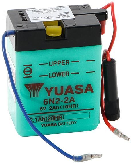 Yuasa batterij 6n2-2a . battery 6n2-2a standard without sp