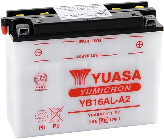 Yuasa batterij yb16al-a2 . battery yb16al-a2 standard without sp