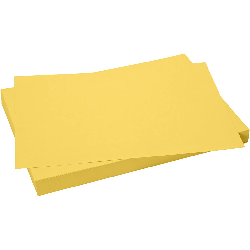 Creativ company karton, vel 50x70 cm, 270 gr, sun yellow, 10 vel 1 doos