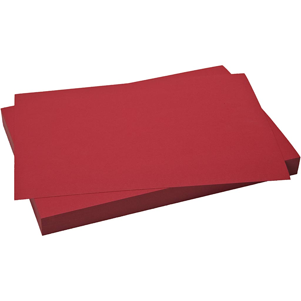 Creativ company karton, vel 50x70 cm, 270 gr, kerstrood, 10 vel 1 doos