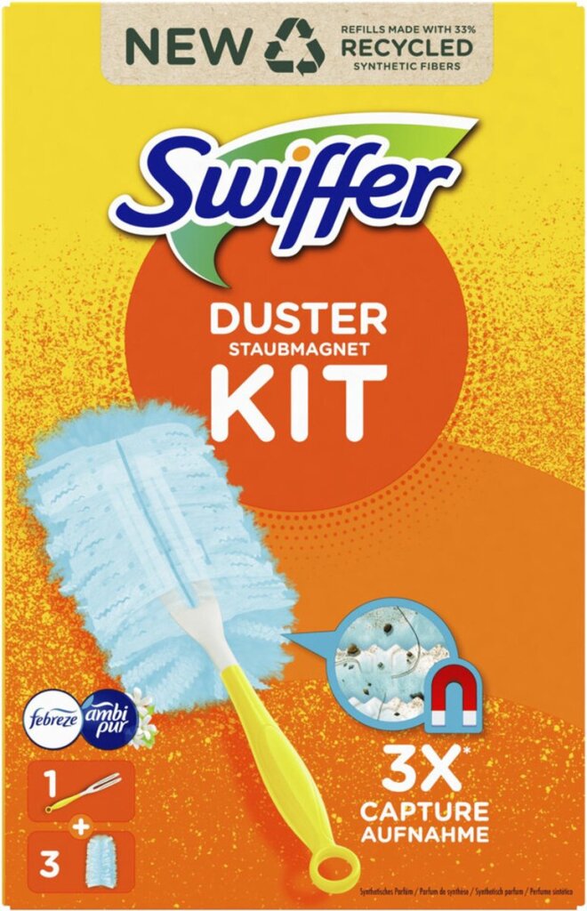 Swiffer duster stofdoekjes starterkit + 3 navullingen febreze
