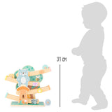 Small foot - houten knikkerbaan dieren pastel