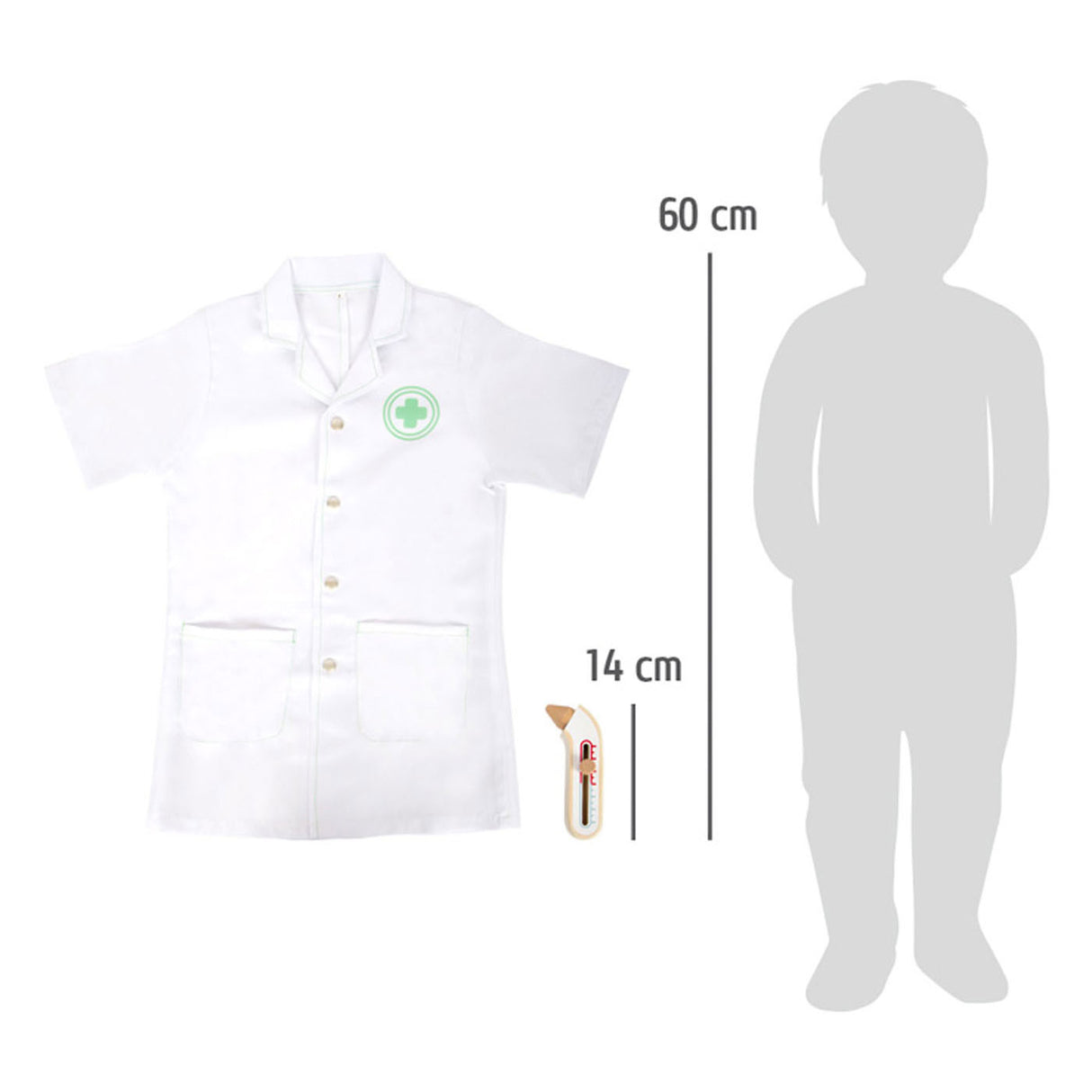 Small foot - dokterjas met houten accessoires, 4dlg.