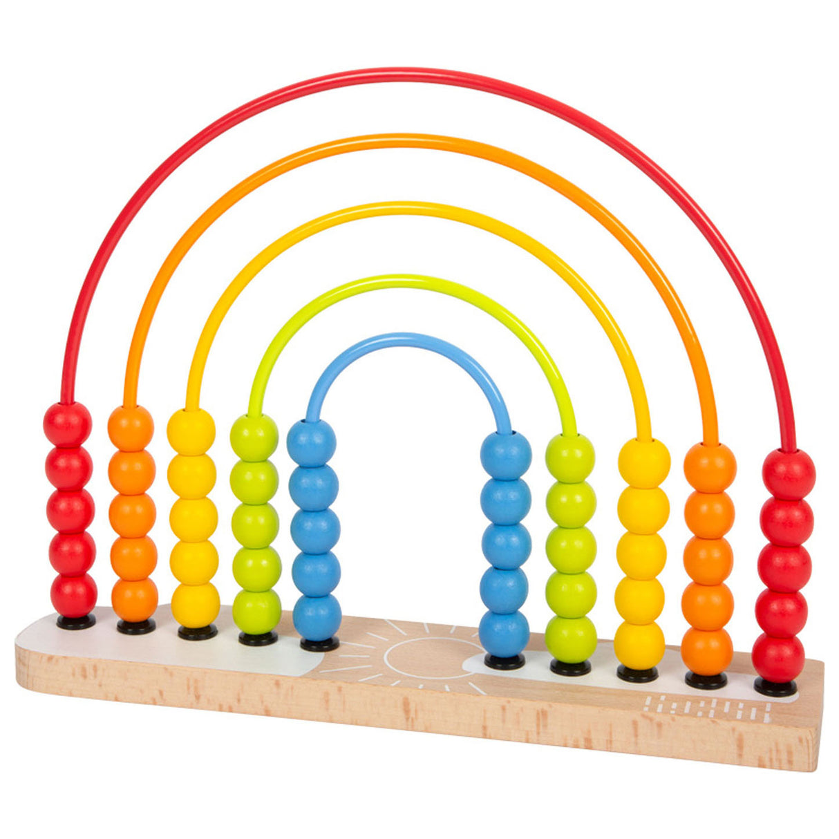 Small foot - houten motoriekspiraal regenboog