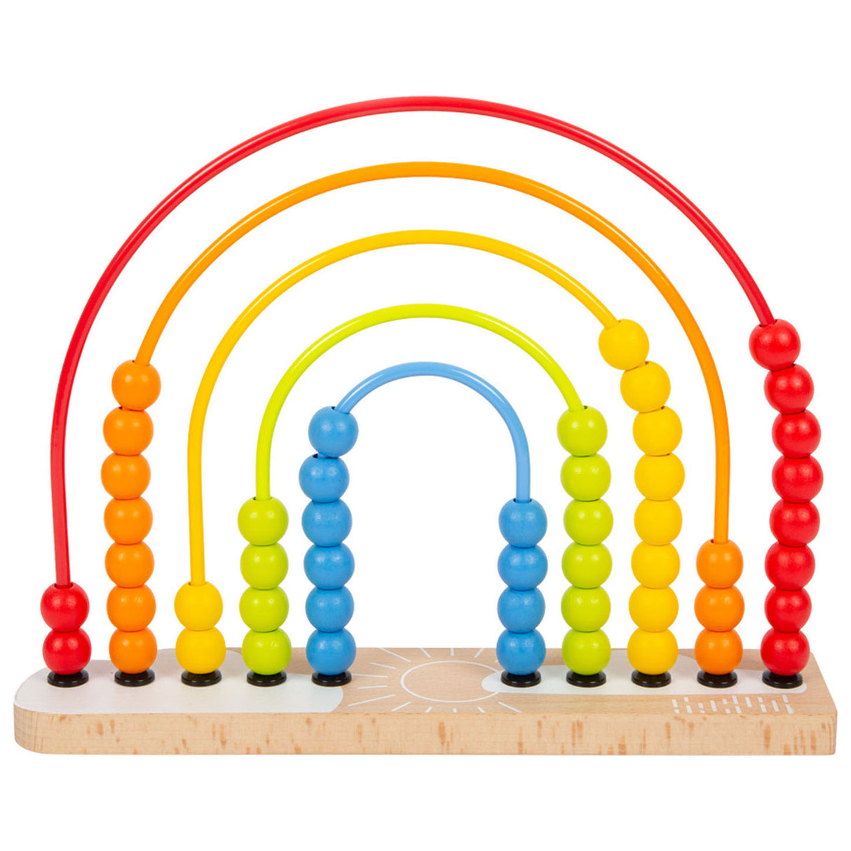 Small foot - houten motoriekspiraal regenboog