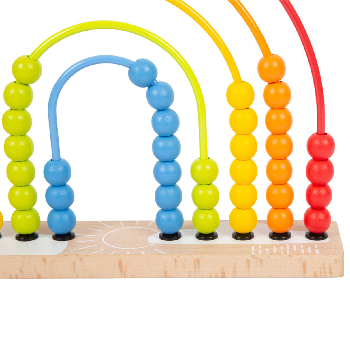 Small foot - houten motoriekspiraal regenboog
