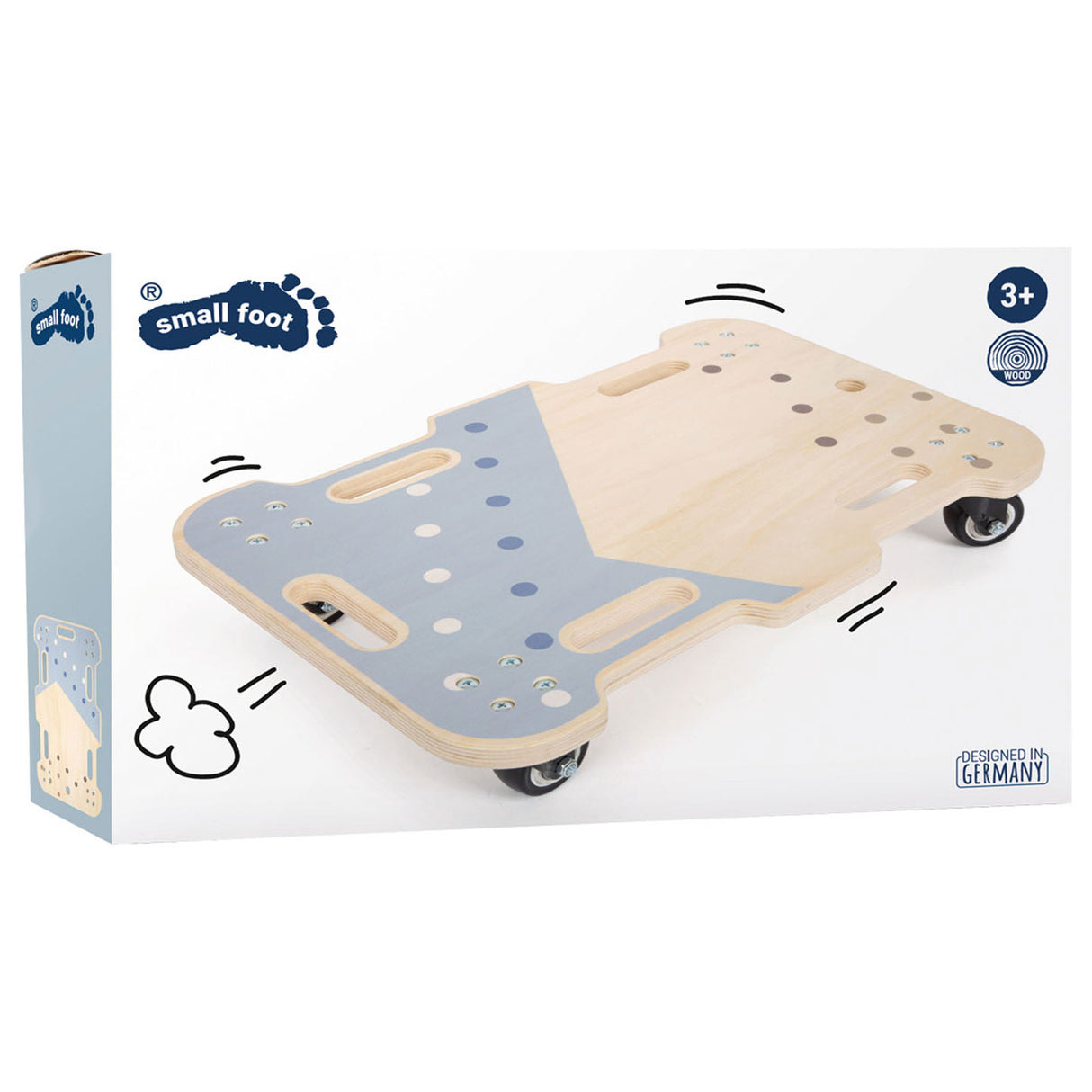 Small foot - houten rollerbord blauw
