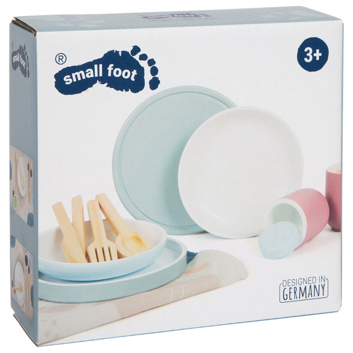 Small foot - houten bestekset met placemats, 18dlg.