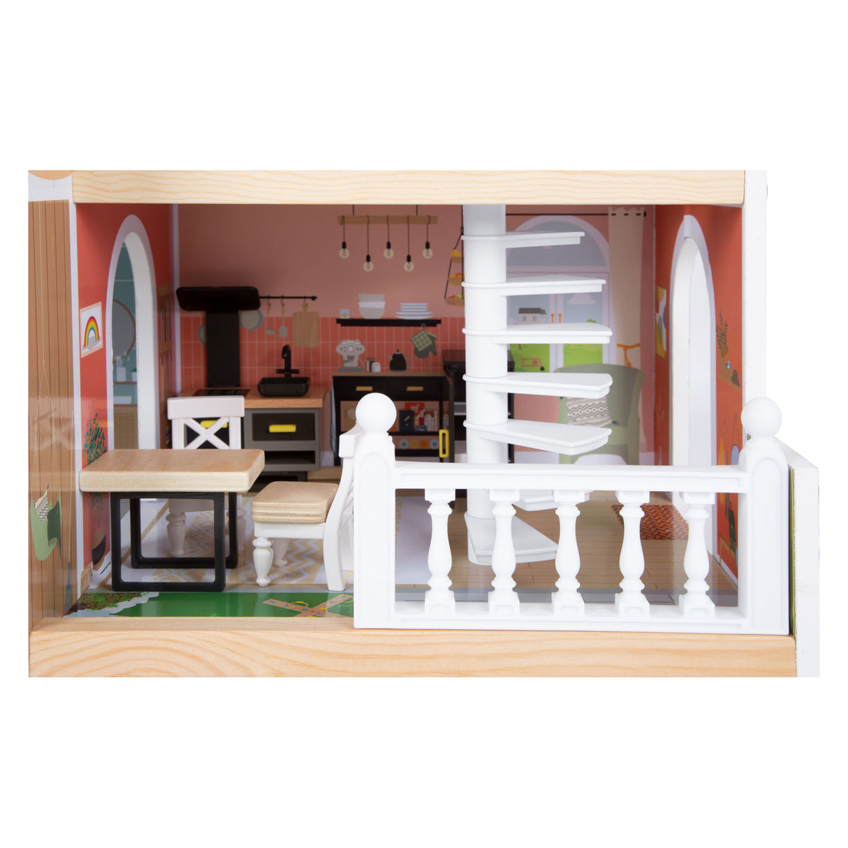 Small Foot Houten Urban Villa Poppenhuis met Meubeltjes, 9dlg.