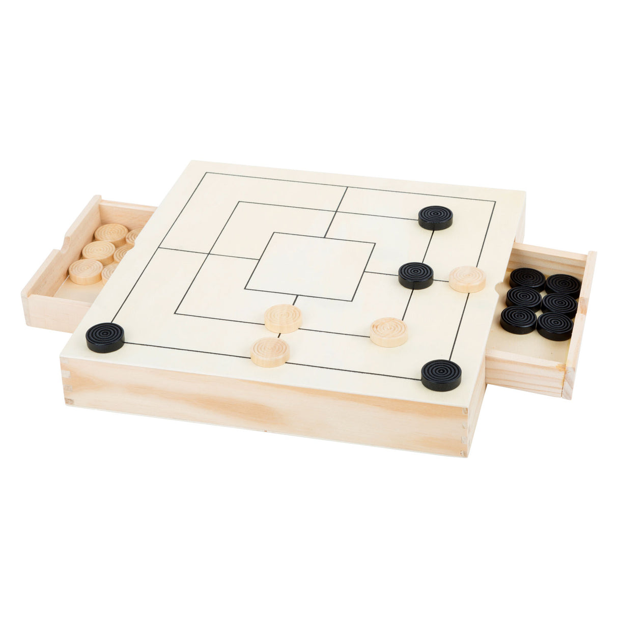 Small Foot Spellendoos 3in1 Schaken Dammen Molenspel