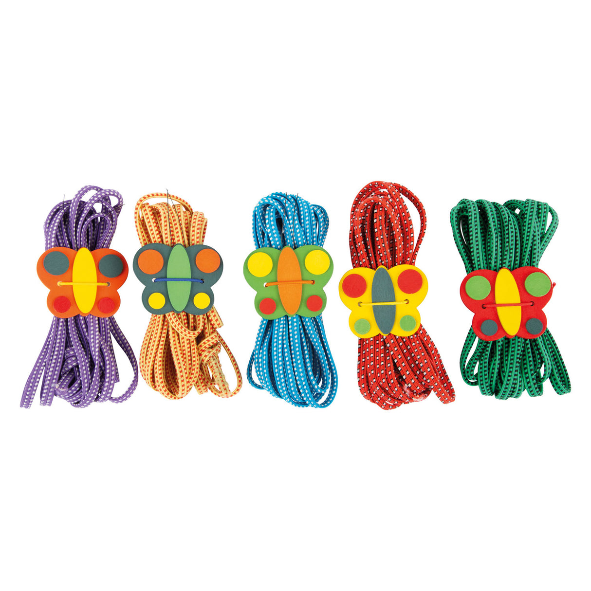 Small foot - springelastiek vlinder kleur, set van 5